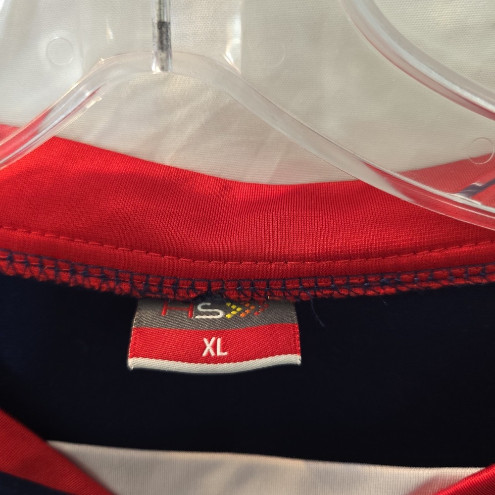 HS U.S. Triestina Long Sleeve Soccer Training Jersey Navy Red White Athletic XL - Picture 8 of 14